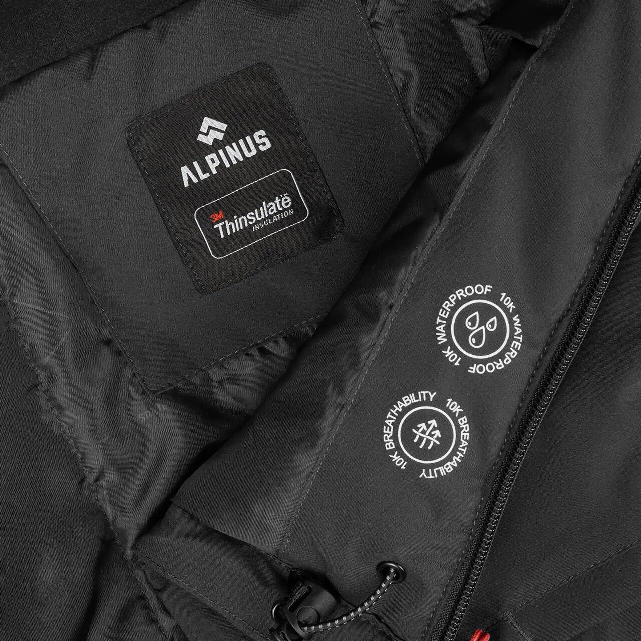 Winterjacke Herren Alpinus Causses schwarz 7/8