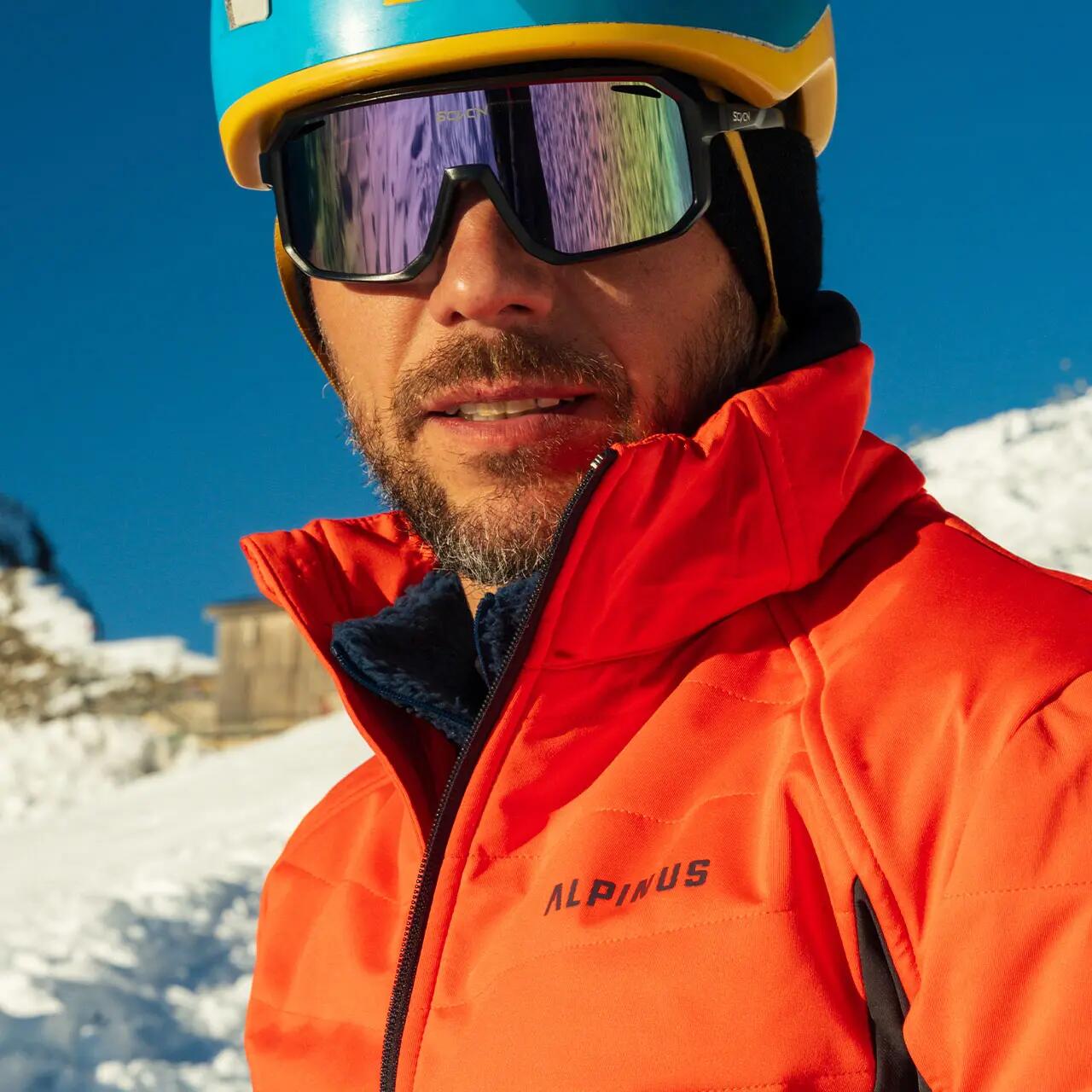 Veste hybride de trek montagne Alpinus Brazeau - Homme - Orange 9/10