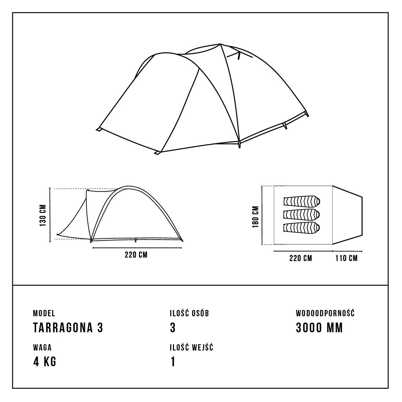 Alpinus Tarragona 3 Igloo Tent 10/10