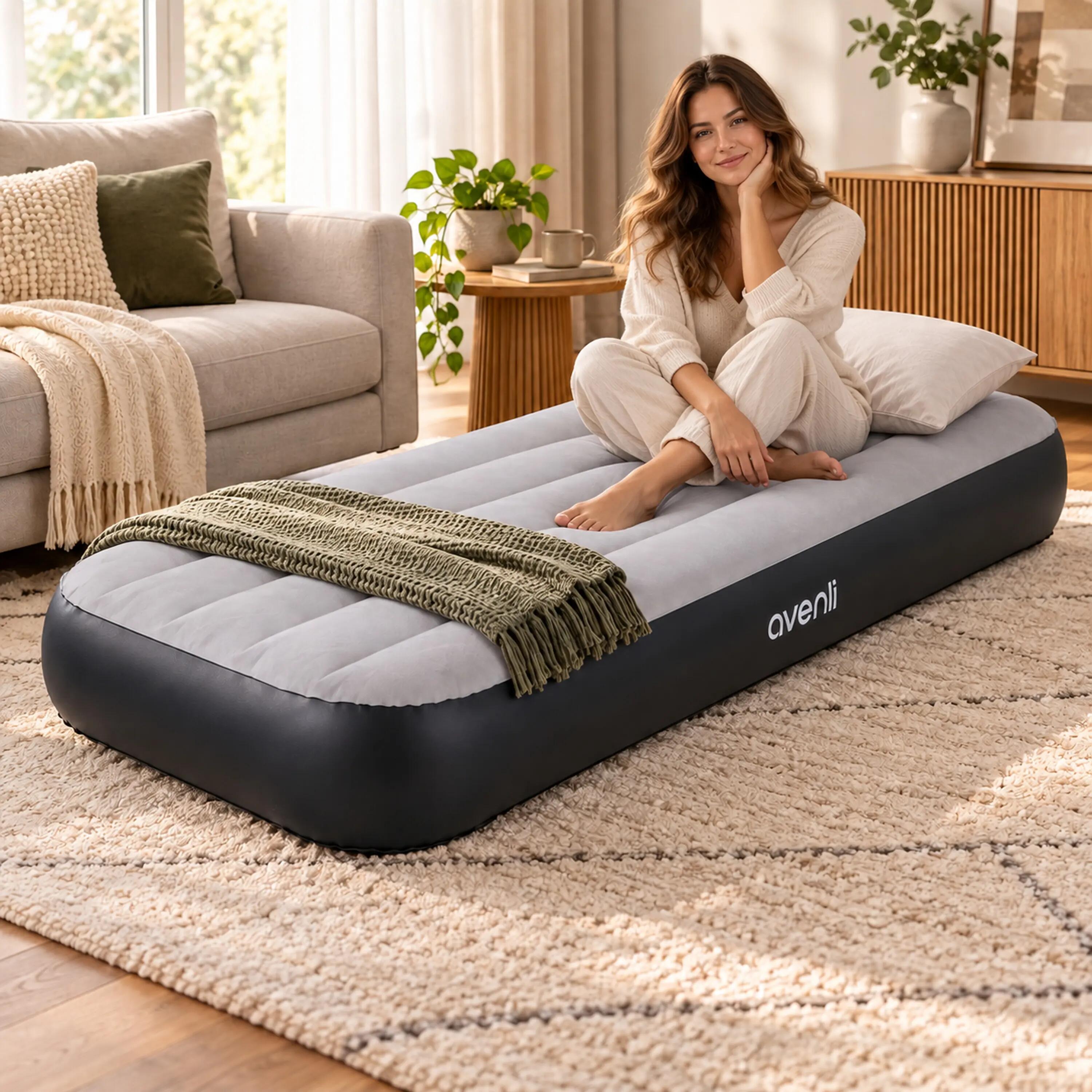 Luftmatratze Camping BeamRest grau 191x76x25cm 3/7