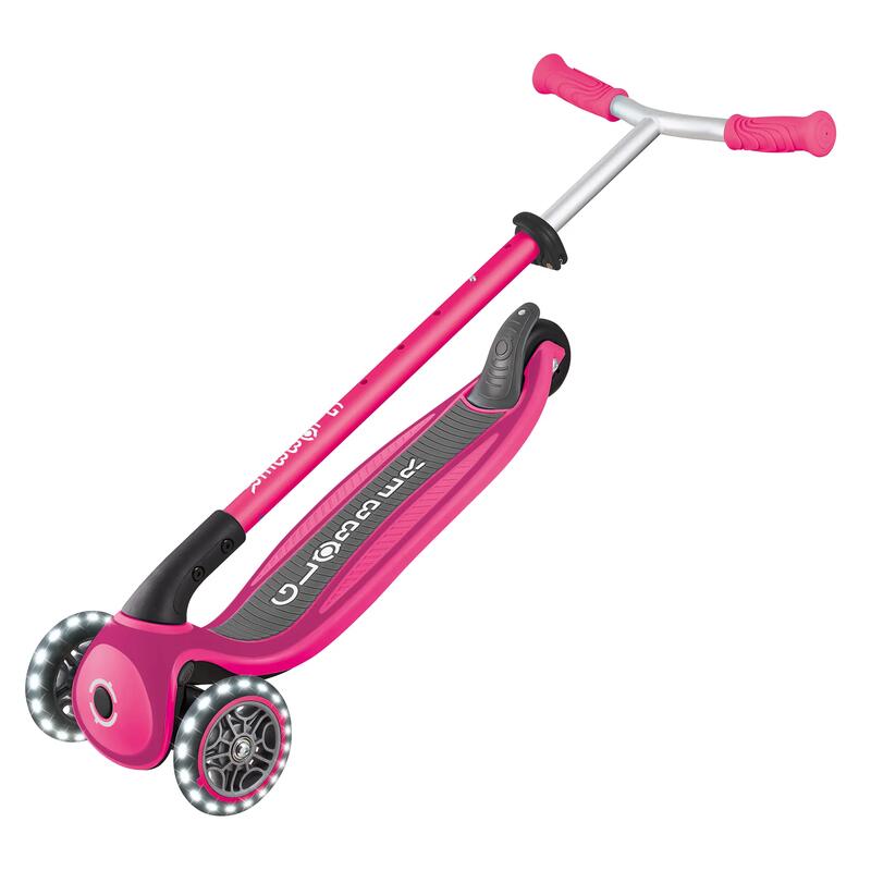 Globber Master Işıklı Katlanabilir Scooter - Fuşya