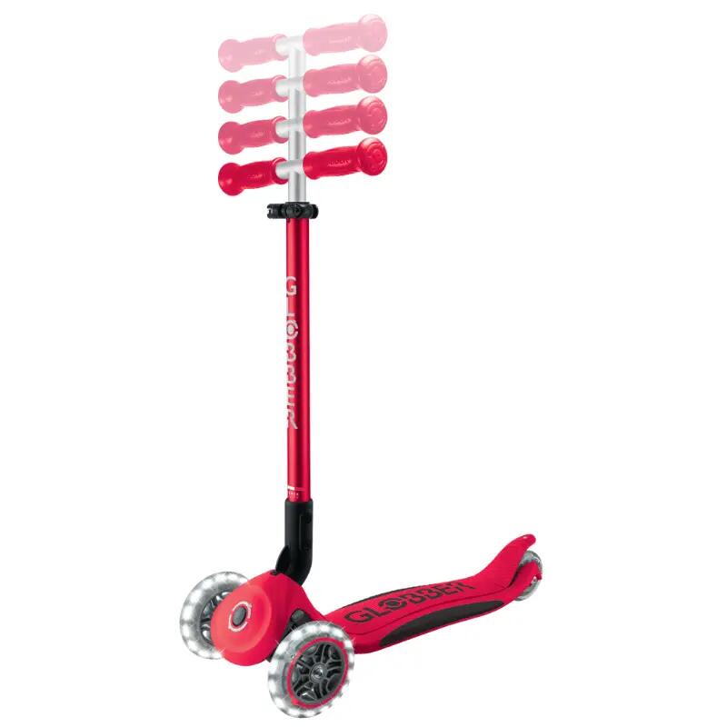 Globber Elite Deluxe Işıklı Scooter - Kırmızı