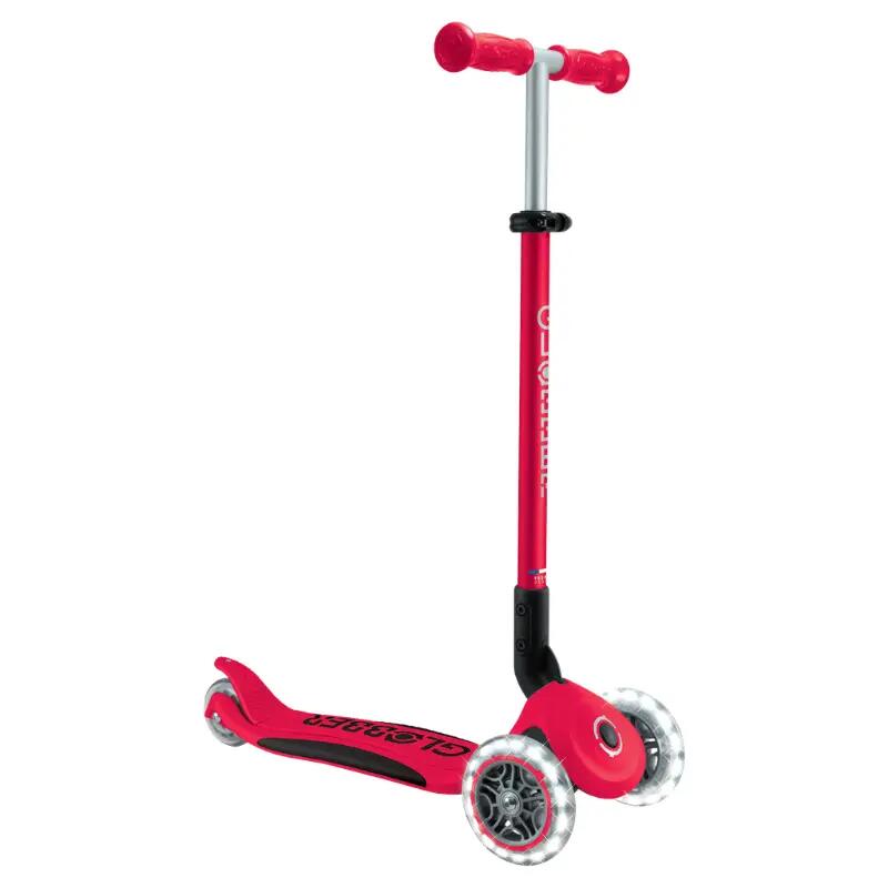 Globber Elite Deluxe Işıklı Scooter - Kırmızı
