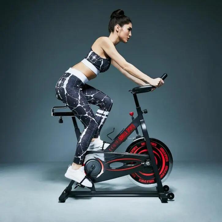 Bicicleta Indoor Gorilla Sports Pro Rojo/Negro 9/10