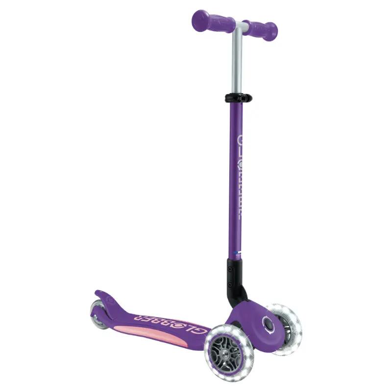 Globber Elite Deluxe Işıklı Scooter - Koyu Mor