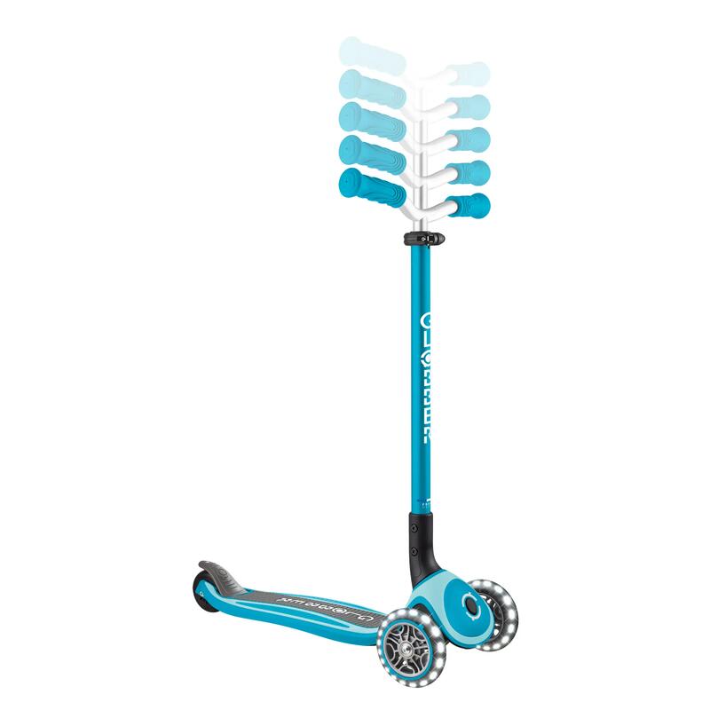 Globber Master Işıklı Katlanabilir Scooter - Okyanus Mavisi