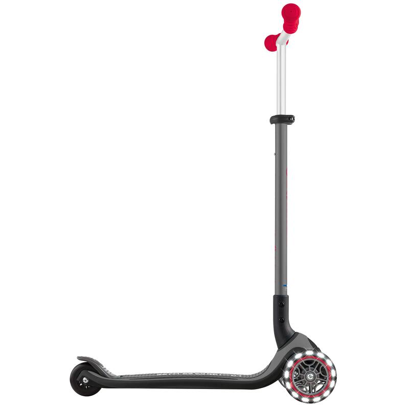 Globber Master Işıklı Katlanabilir Scooter - Kırmızı / Siyah