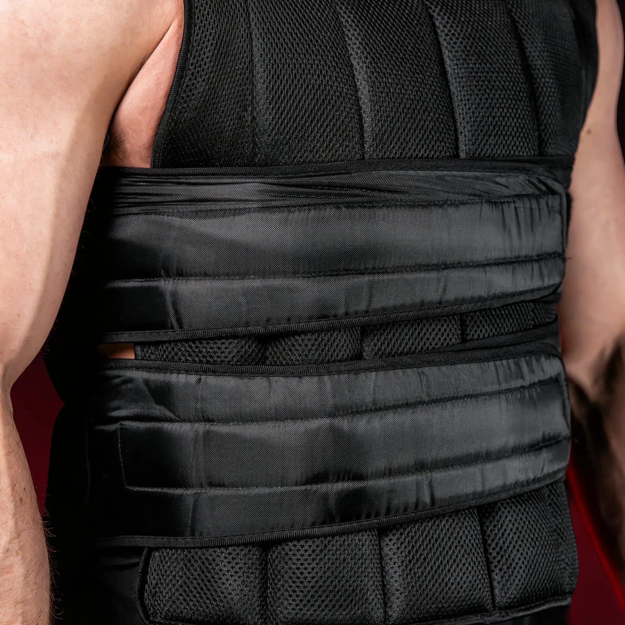 Black Weighted Vest with Velcro Closure for Effective Training 7/7