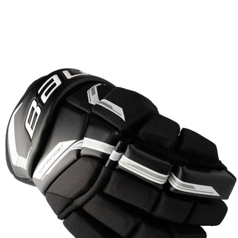 BAUER Supreme F40 Senior czarno-białe rękawice hokejowe 4/5
