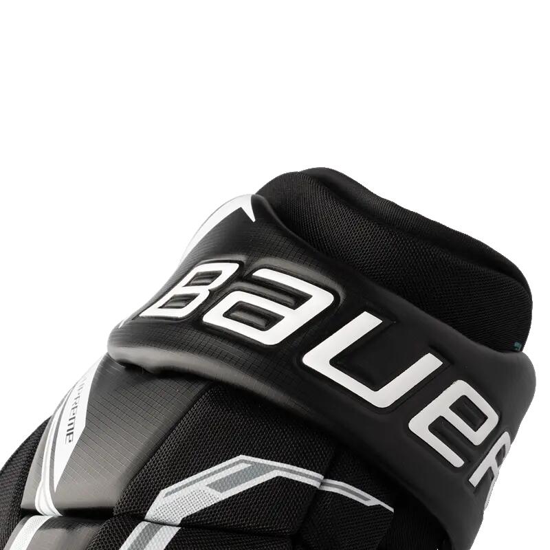 BAUER Supreme F40 Senior czarno-białe rękawice hokejowe 3/5