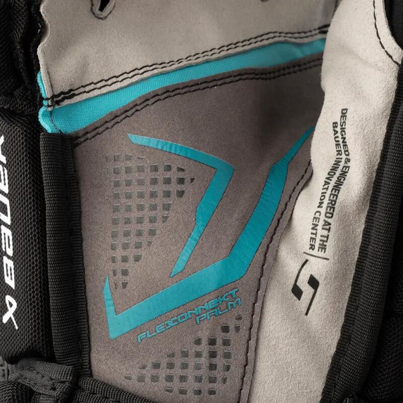 BAUER Supreme F40 Intermediate Czarno-białe rękawice hokejowe 4/5