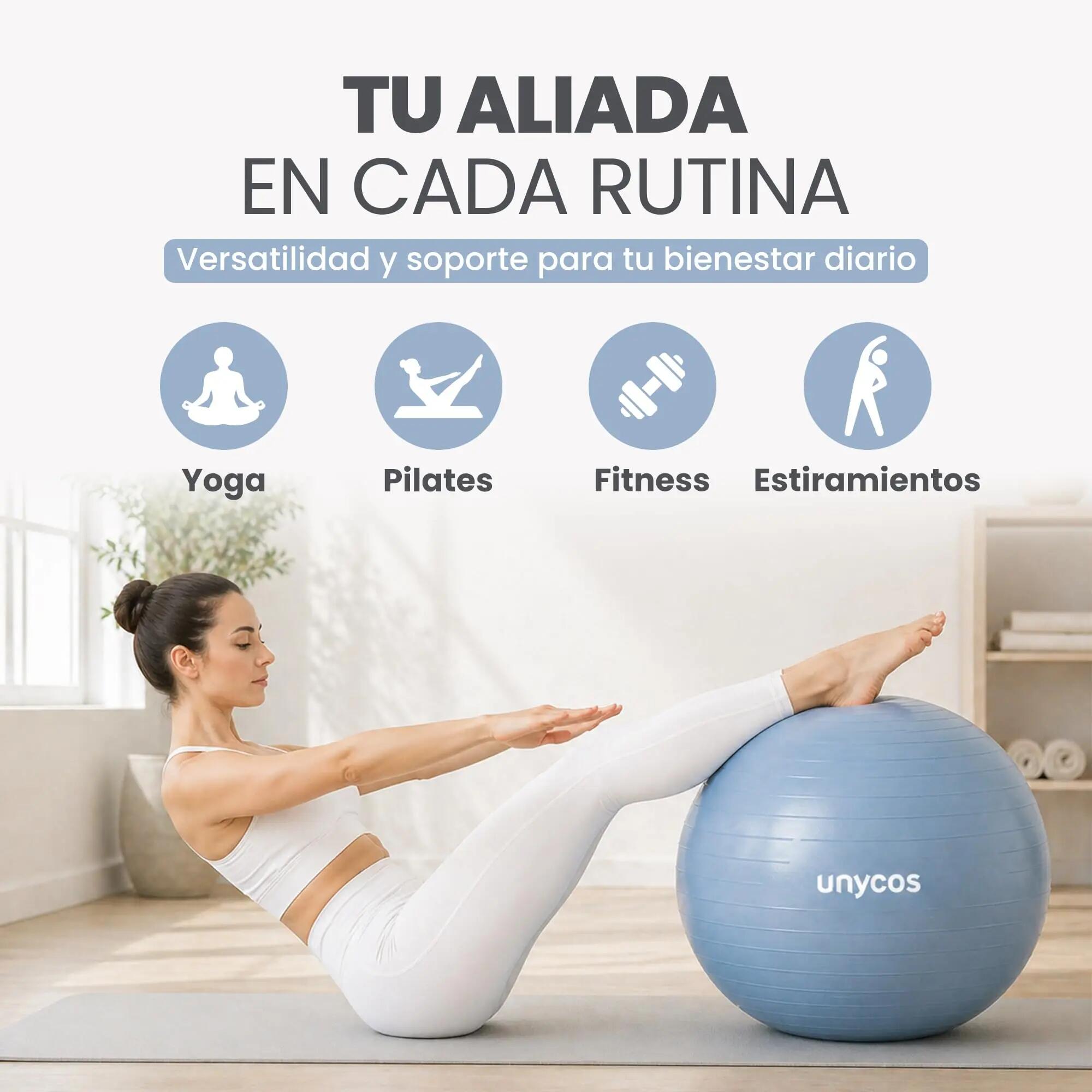 Pelotas de Yoga 55cm Azul Claro + Pelota 25 cm 8/8