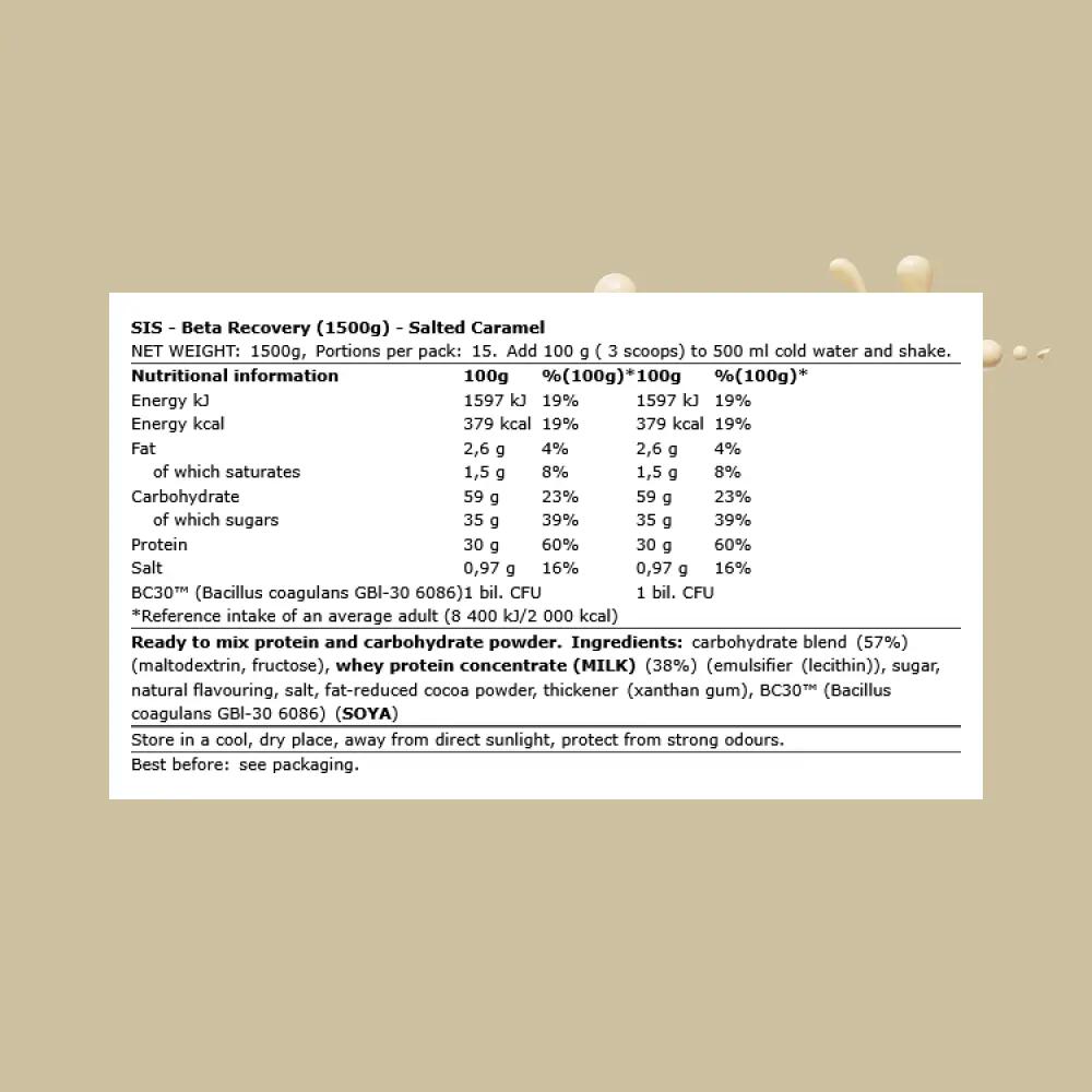 SIS Beta Recovery (1500g) Salted Caramel - Intra e post allenamento 3/3