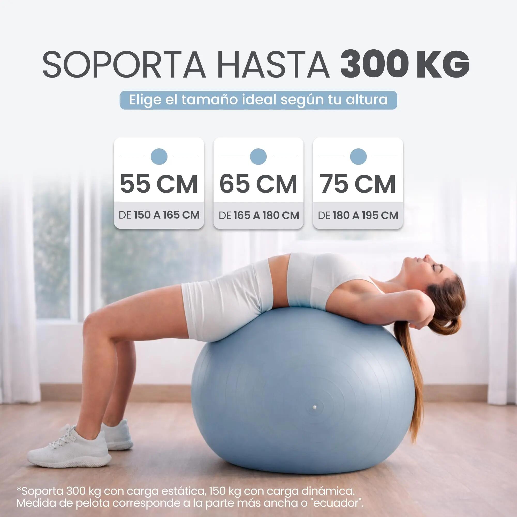 Pelotas de Yoga 55cm Azul Claro + Pelota 25 cm 4/8