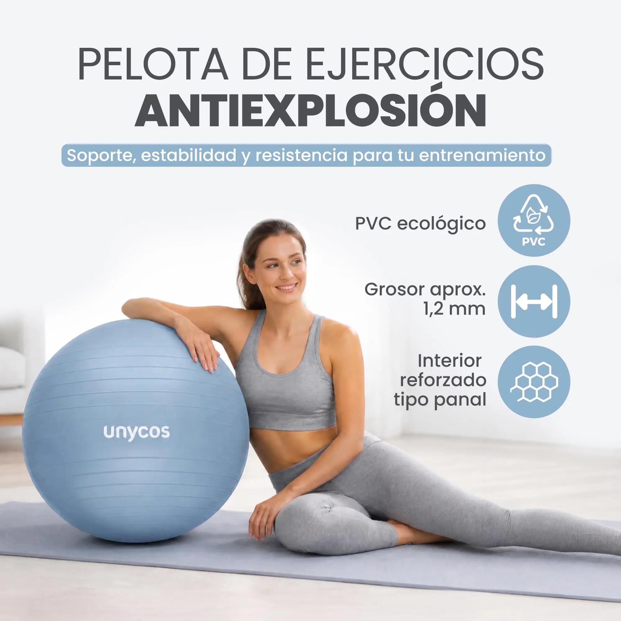 Pelotas de Yoga 55cm Azul Claro + Pelota 25 cm 2/8
