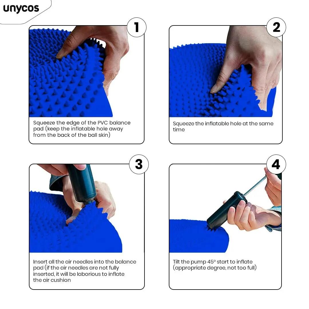 Cojines de equilibrio yoga basic Azul Oscuro 7/7