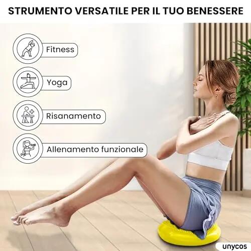 Cojines de equilibrio yoga basic Amarillo 4/8
