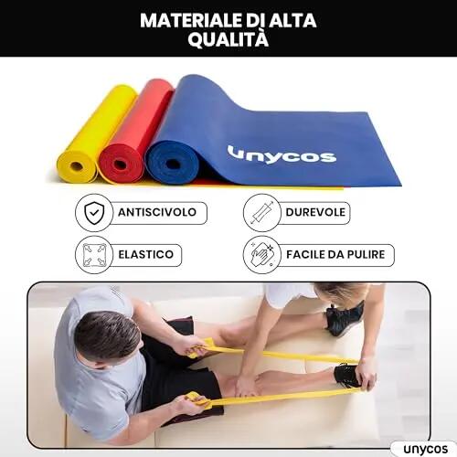 Set de Bandas Elasticas 3 en 1 Azul, Rojo y Amarillo 6/7