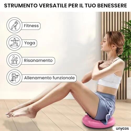 Cojines de equilibrio yoga basic Rosa Claro 4/8