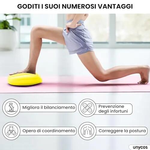 Cojines de equilibrio yoga basic Amarillo 3/8