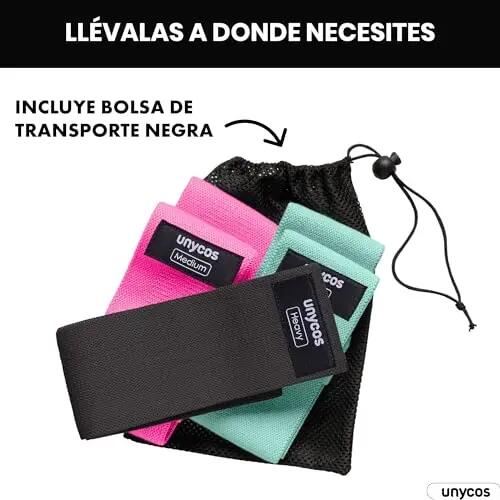 Set de Bandas Resistencia para Cadera 3 en 1 Verde, Morado y negro 5/6