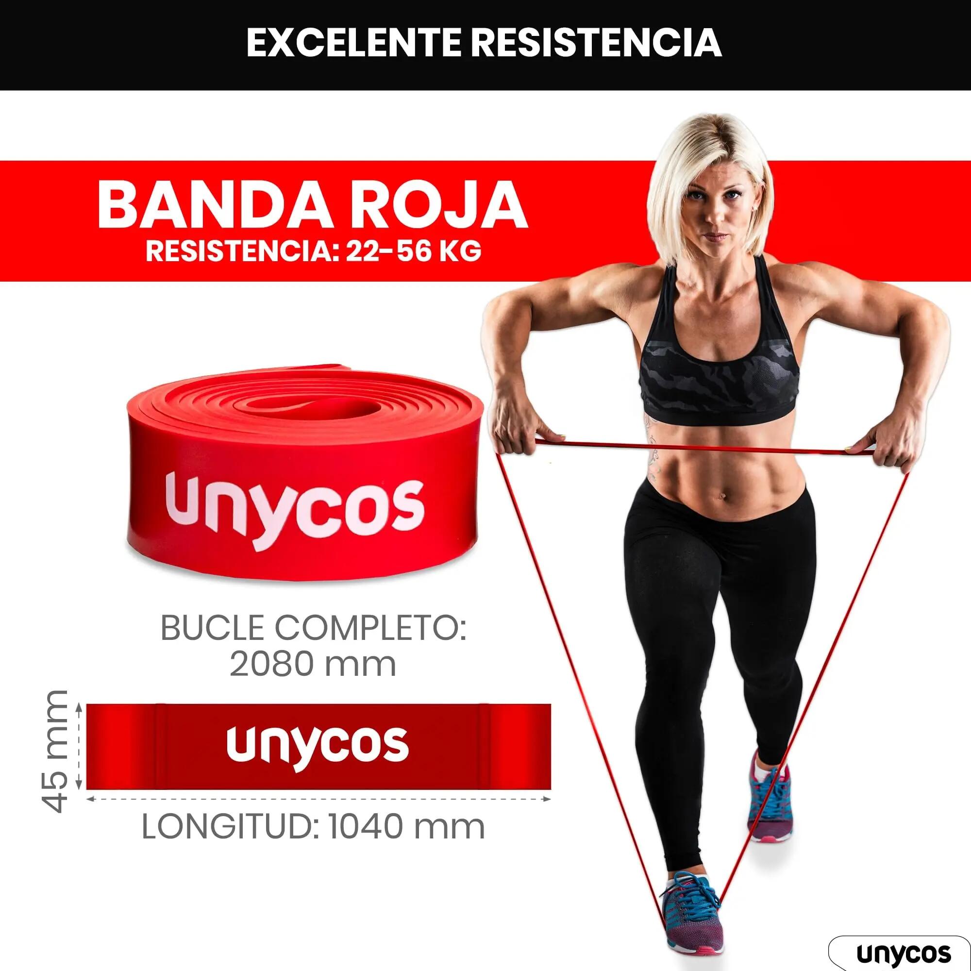 Unycos Banda Elástica 45 mm Heavy Rojo 2/5