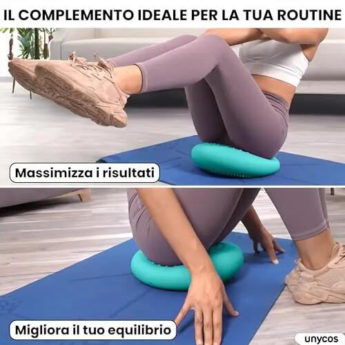 Cojín Equilibrio Yoga Purezen Turquesa 5/8