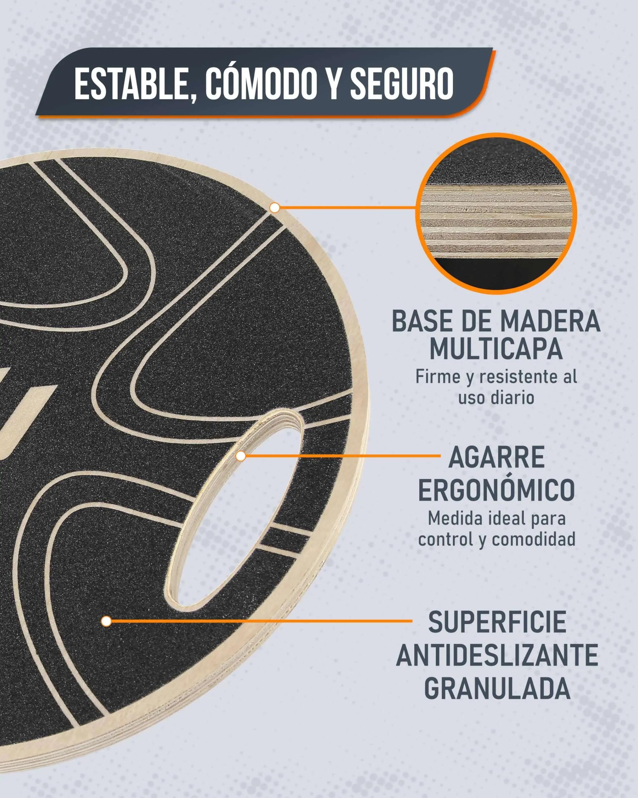 Unycos Balance board con Agarre y grabado 3/7