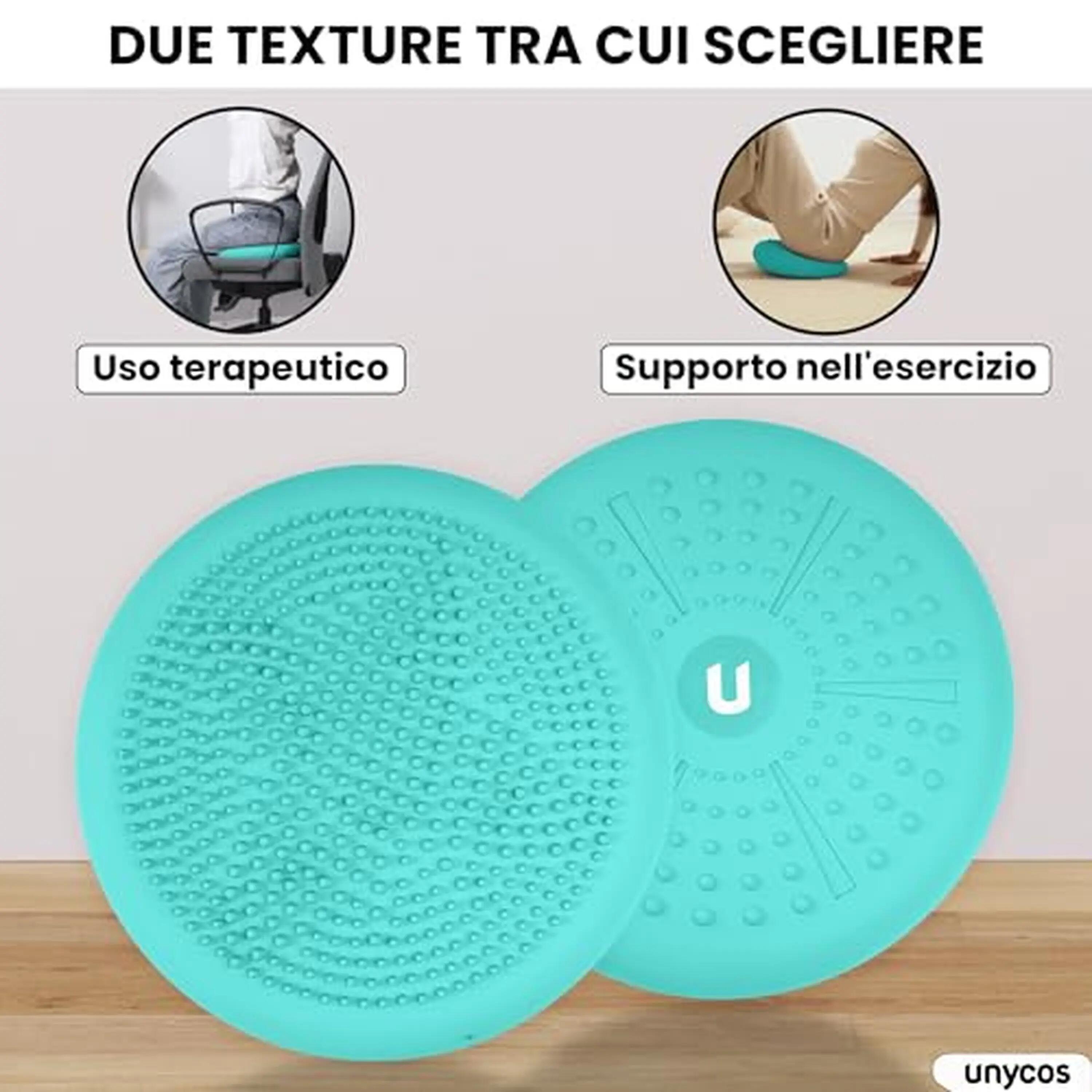 Cojín Equilibrio Yoga Purezen Turquesa 3/8
