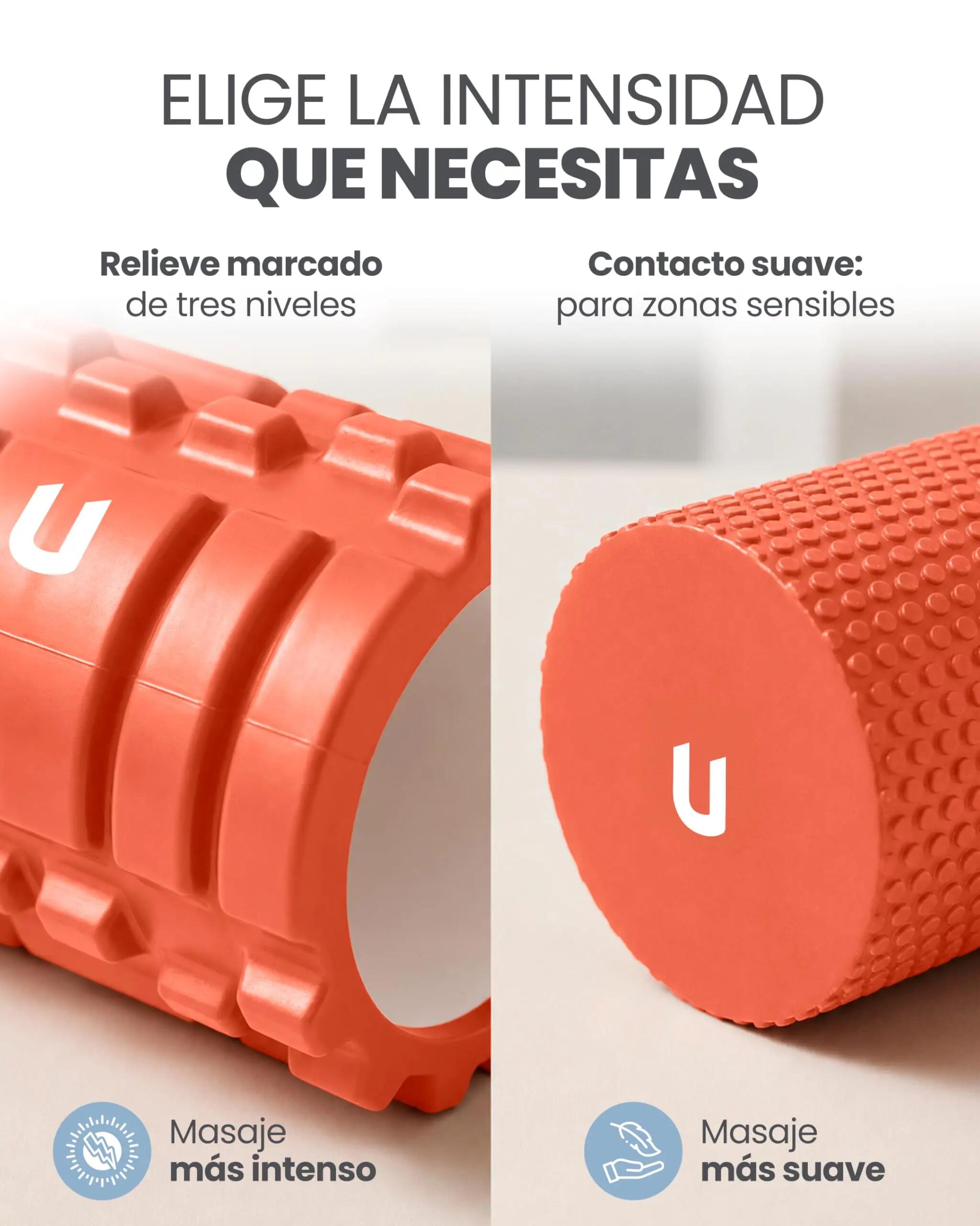 Rodillo Masajeador 2X1 Naranja 3/8