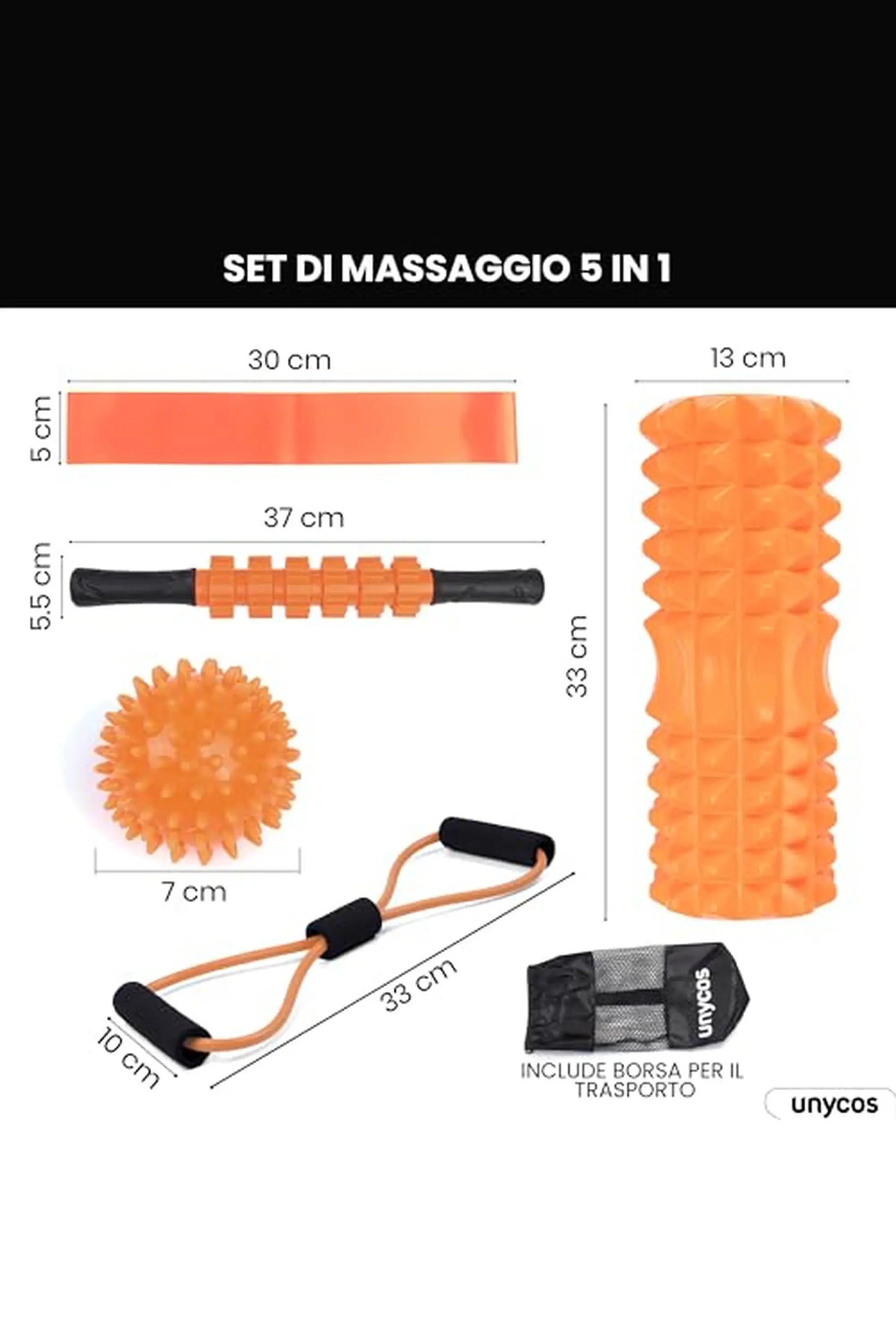 Set de Rodillos de Espuma 5 en 1 PP Orange 3/8