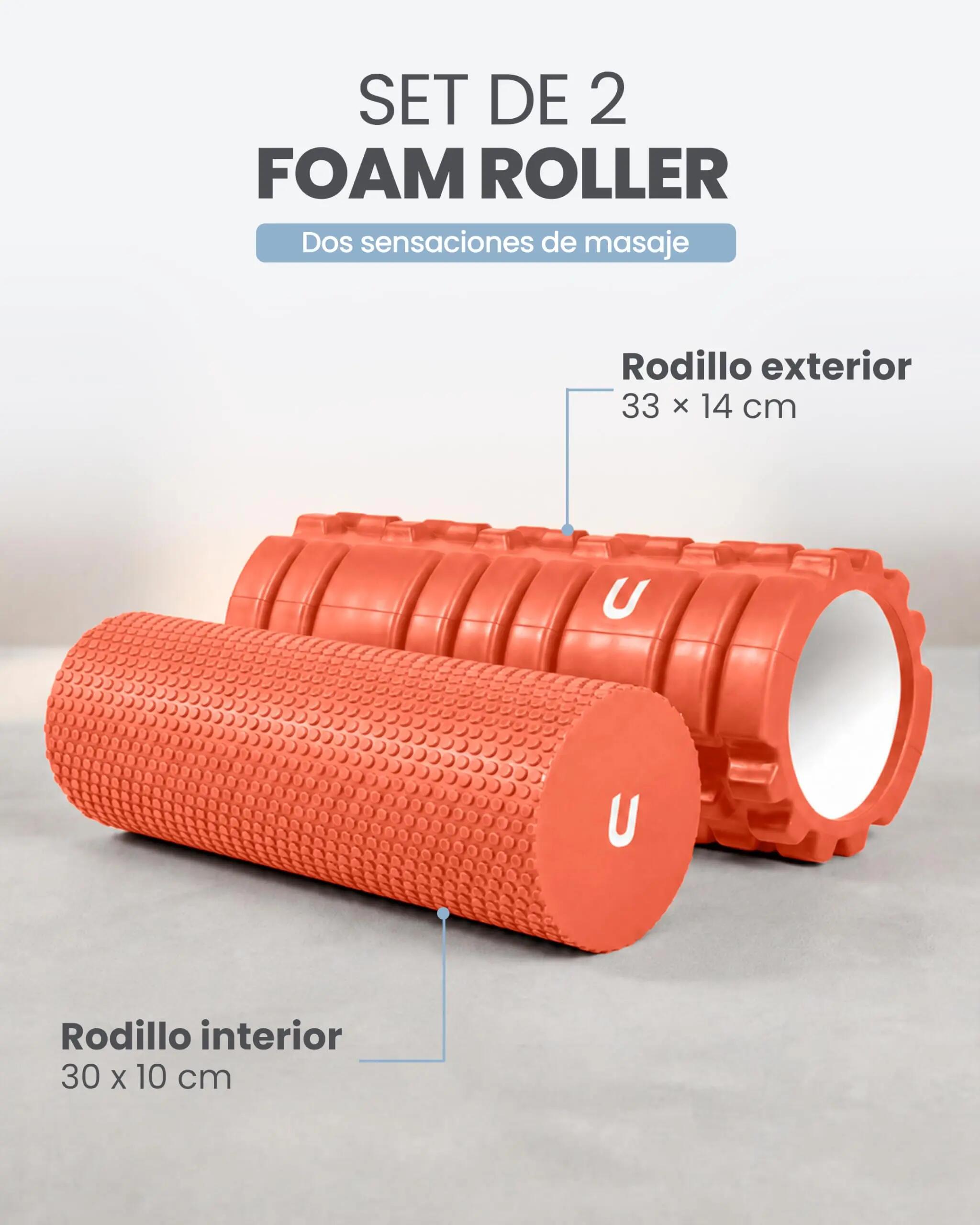 Rodillo Masajeador 2X1 Naranja 2/8