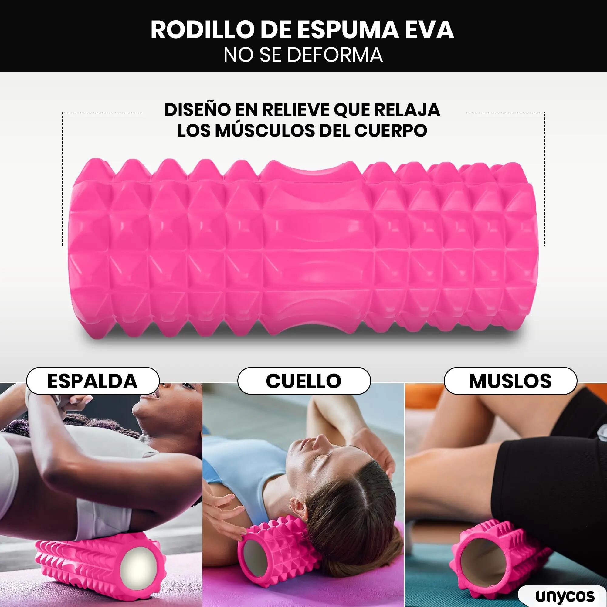 Set de Rodillos de Espuma 5 en 1 PVC Rosa 2/6