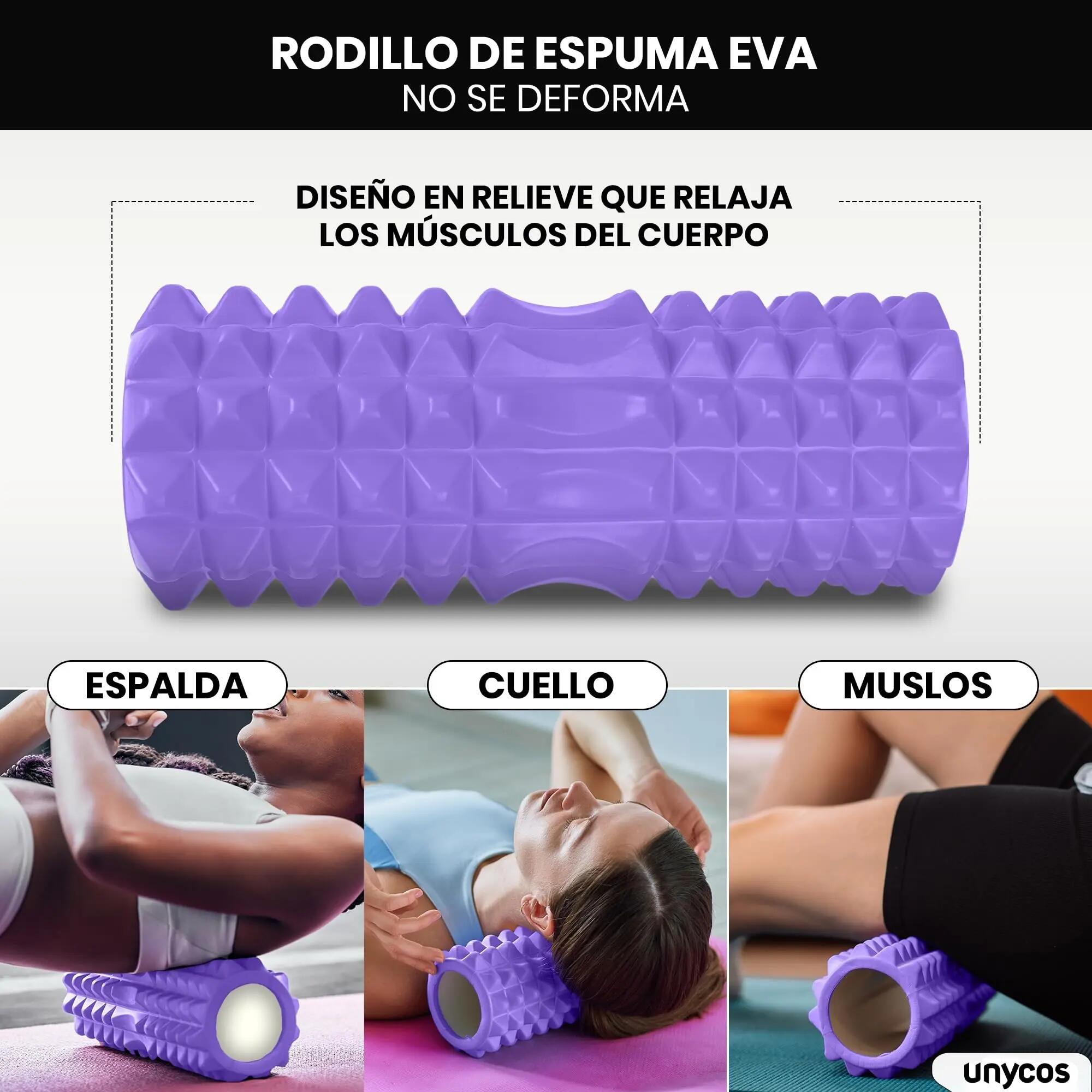 Set de Rodillos de Espuma 5 en 1 PVC Morado 2/6