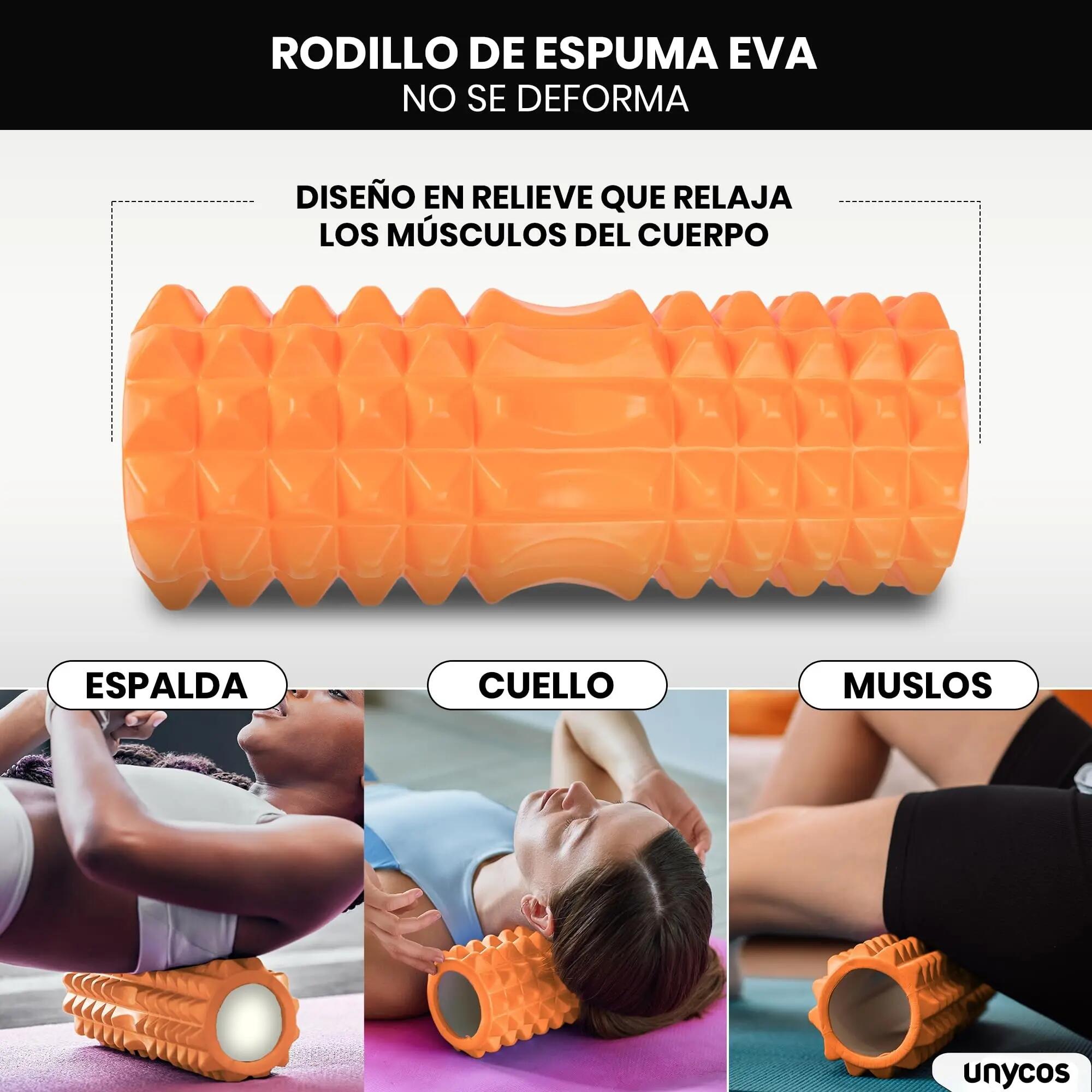 Set de Rodillos de Espuma 5 en 1 PVC Naranja 2/6
