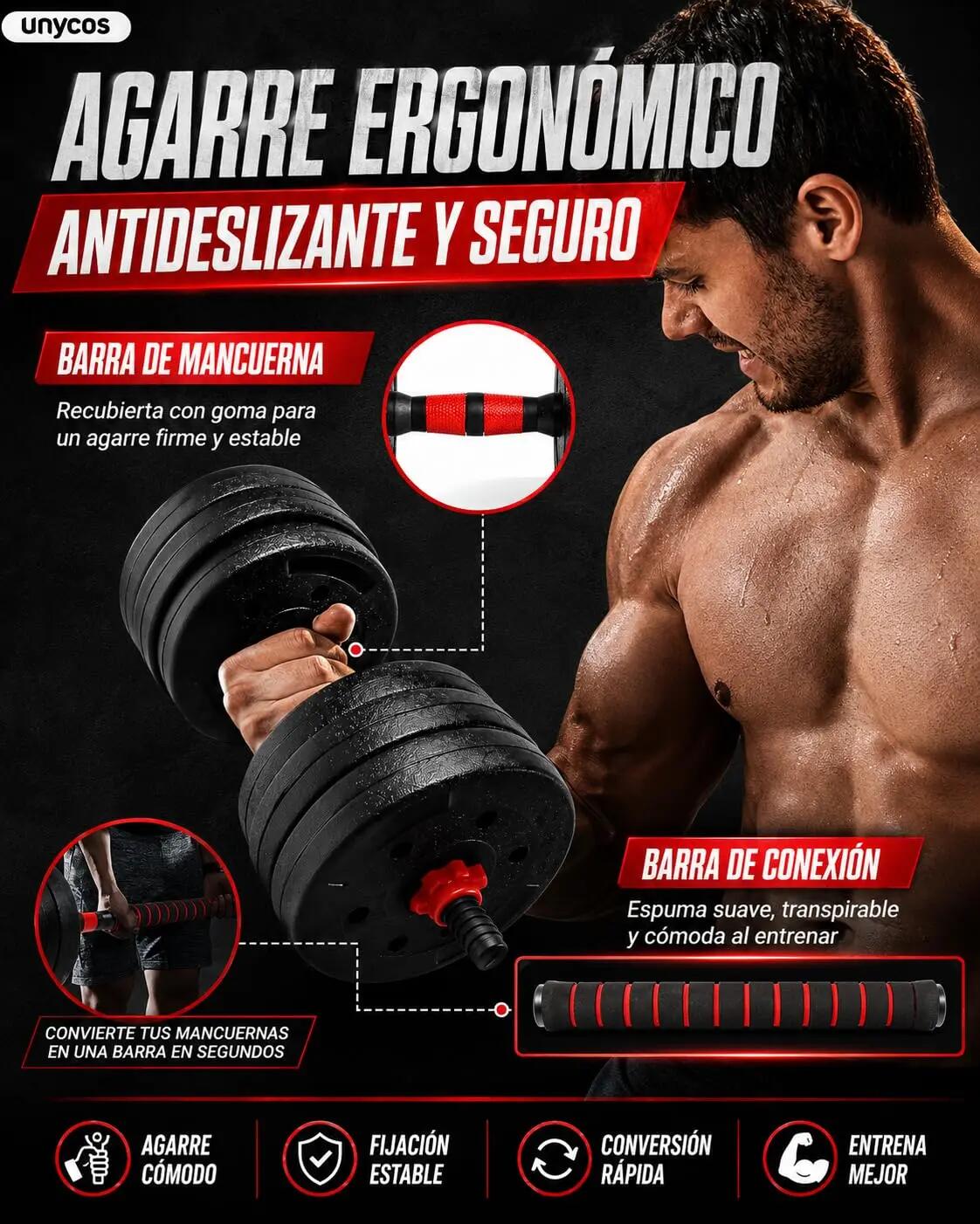 Pesas Cemento 30 Kg Red Transformer Con Kettlebell 9/9
