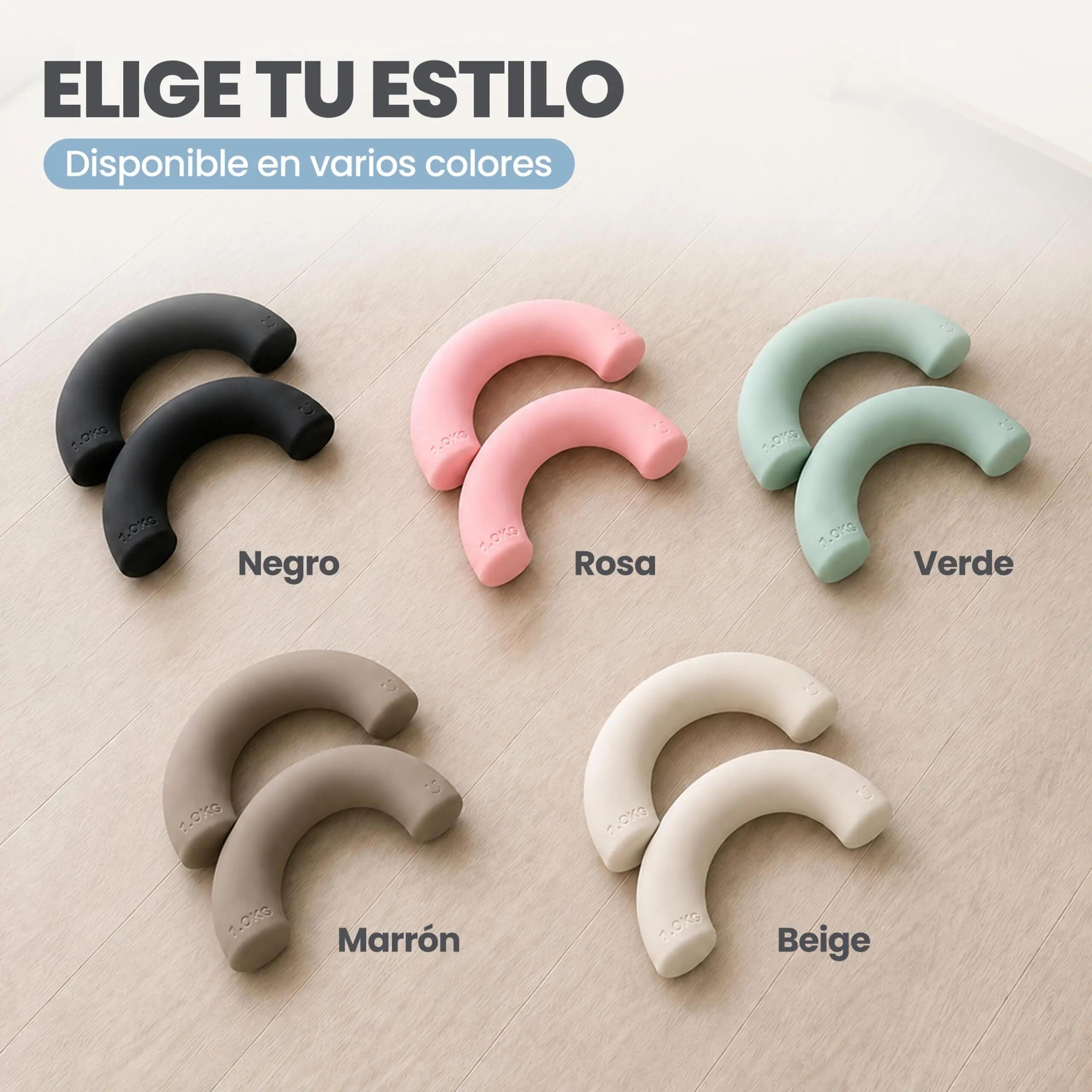 Unycos Pesas semicírculo silicona 1 KG*2 Moka 8/8