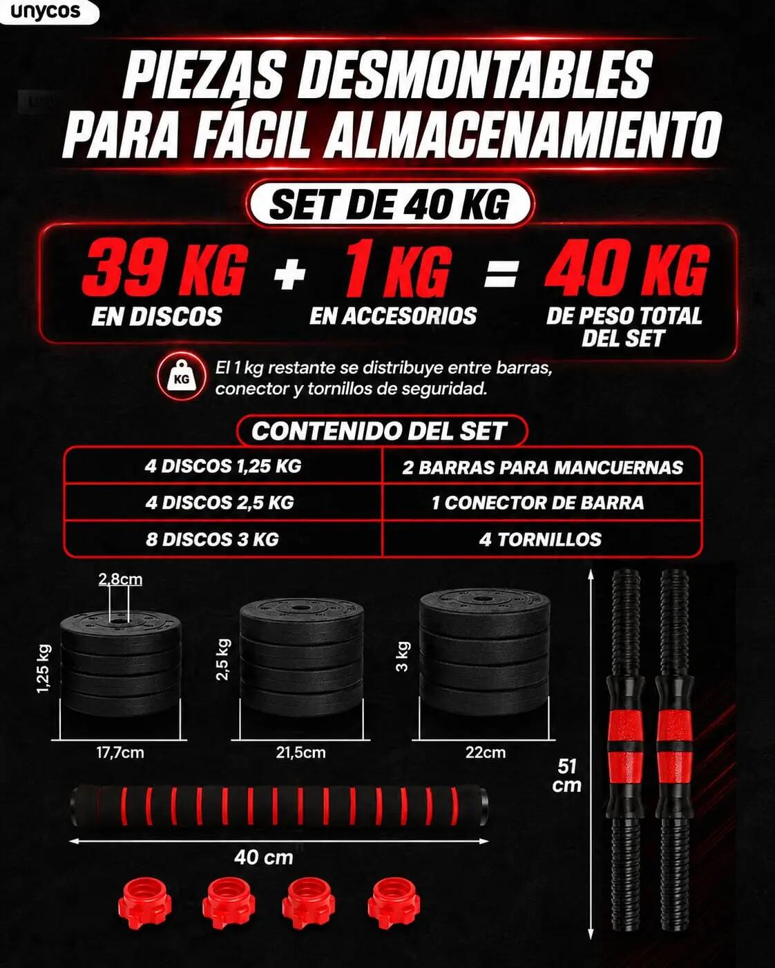 Pesas Cemento 40 Kg Red Transformer 5/8