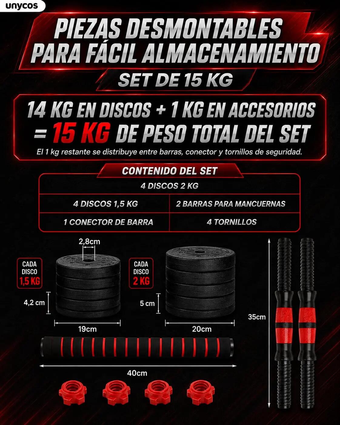 Pesas Cemento 15 Kg Red Transformer 5/8