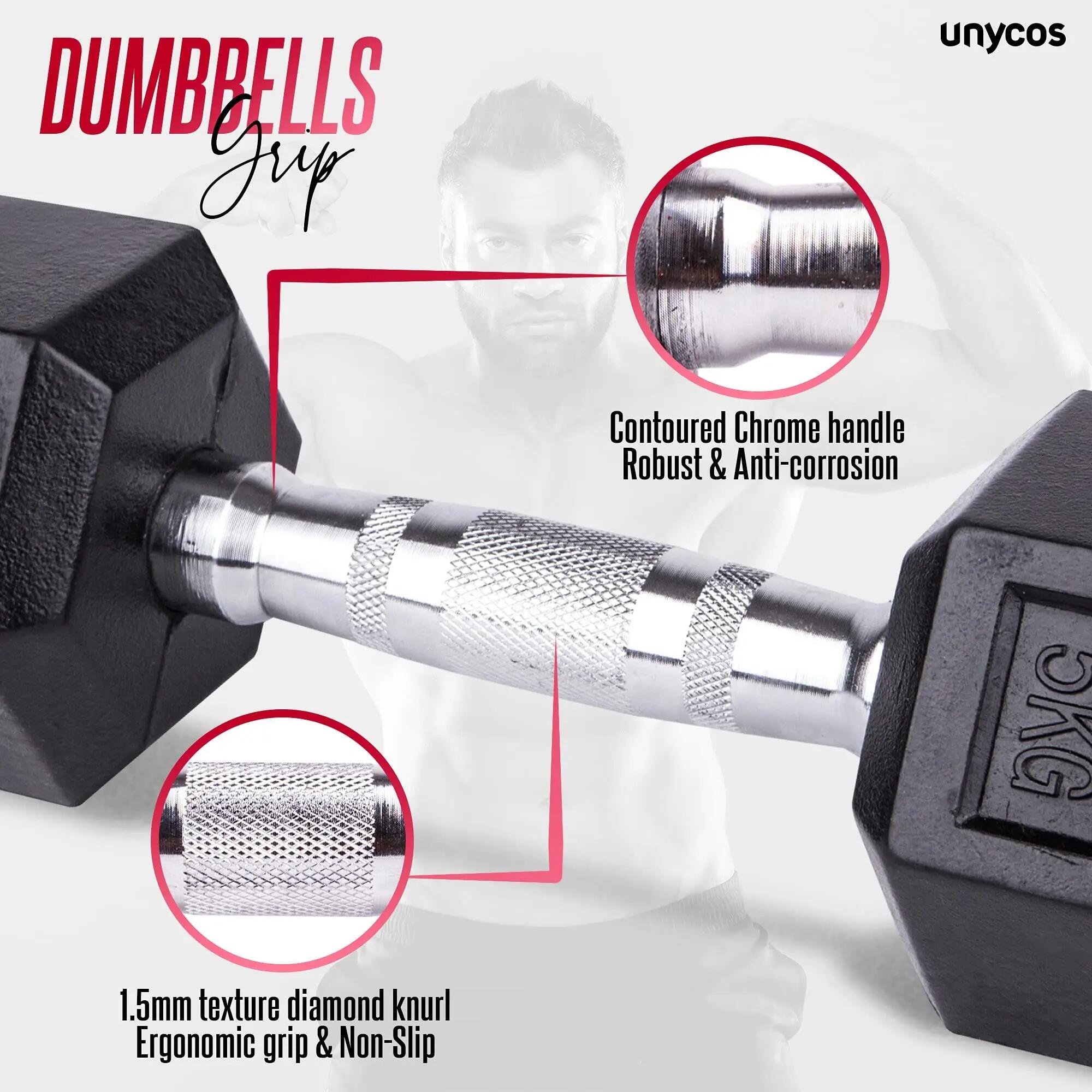 Unycos Mancuerna Negra Set de 2 5 Kg 6/7