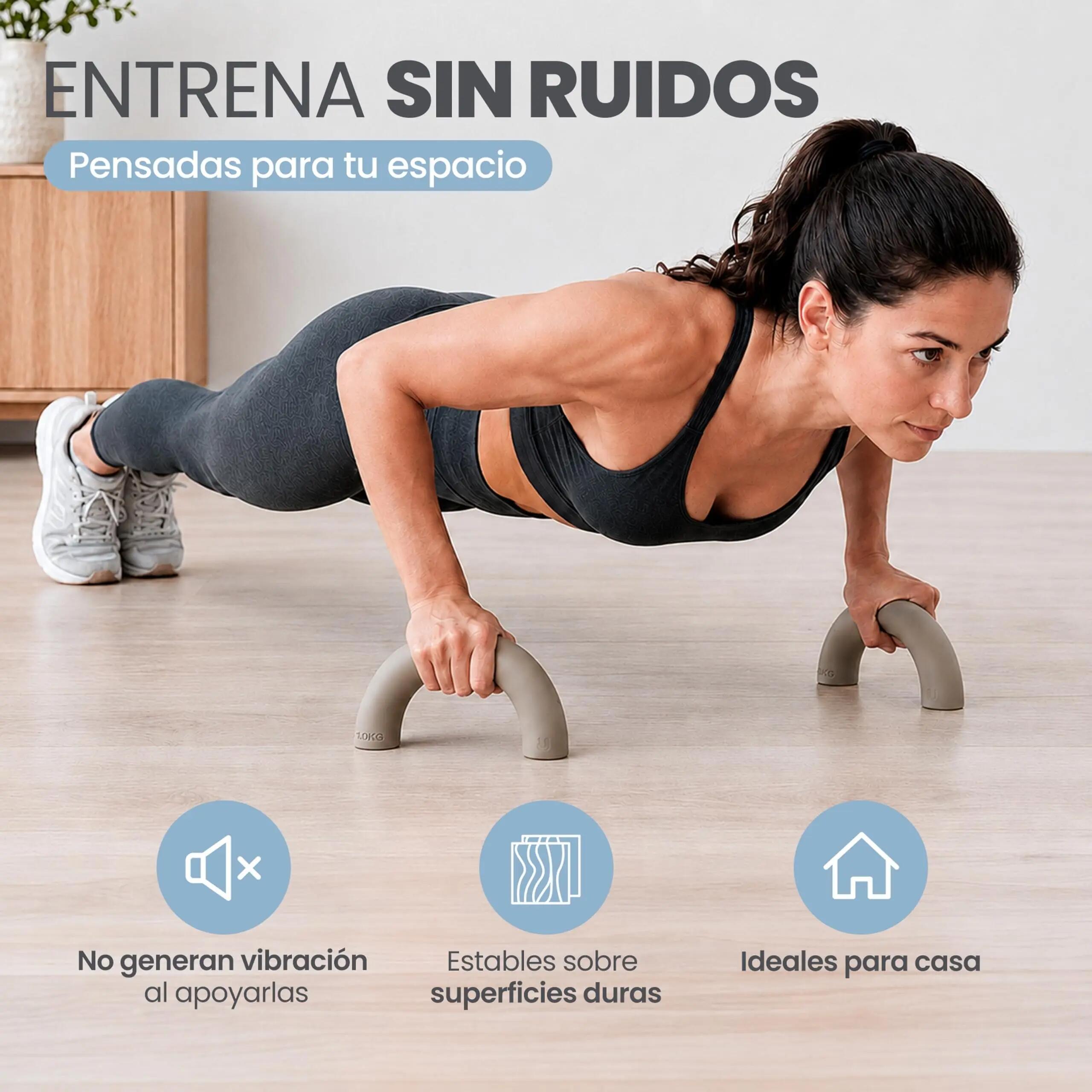 Unycos Pesas semicírculo silicona 1 KG*2 Moka 7/8