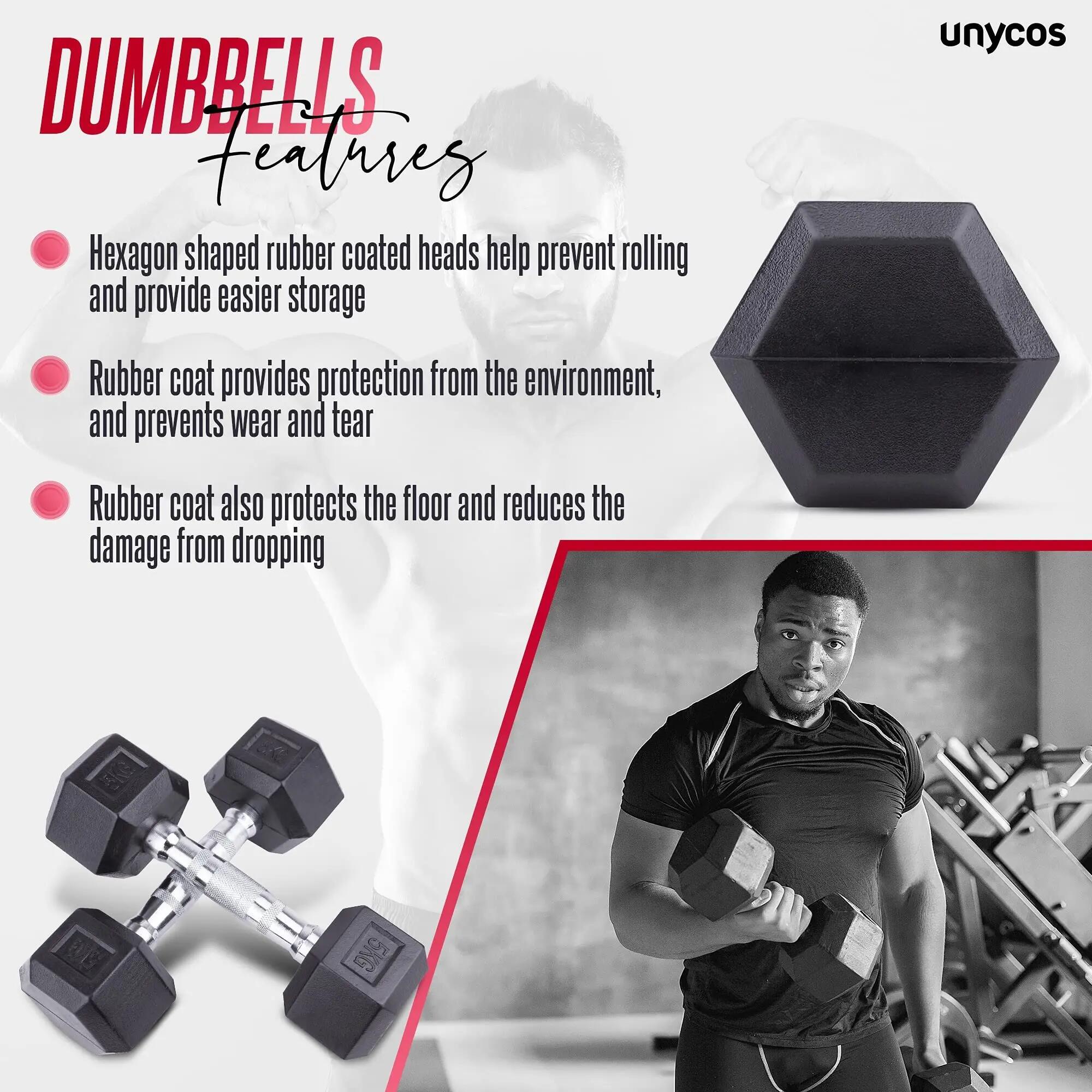 Unycos Mancuerna Negra Set de 2 5 Kg 5/7