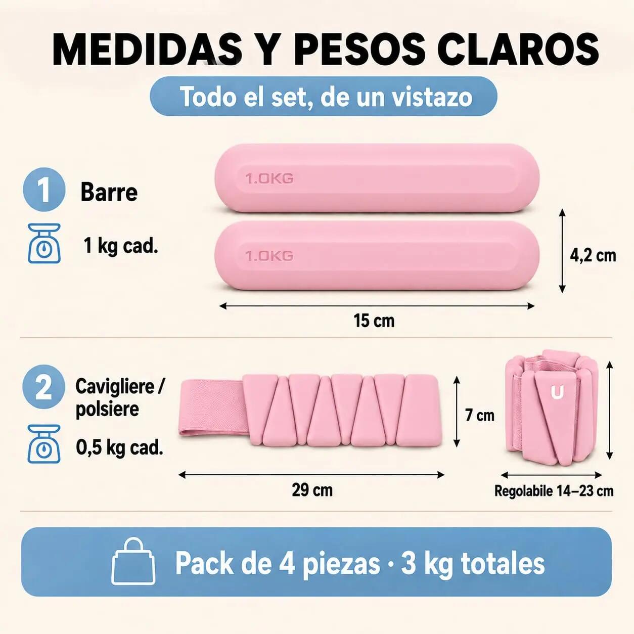 Pack Nova Air 0,5 kg + Nova 1 kg Rosa 3/8