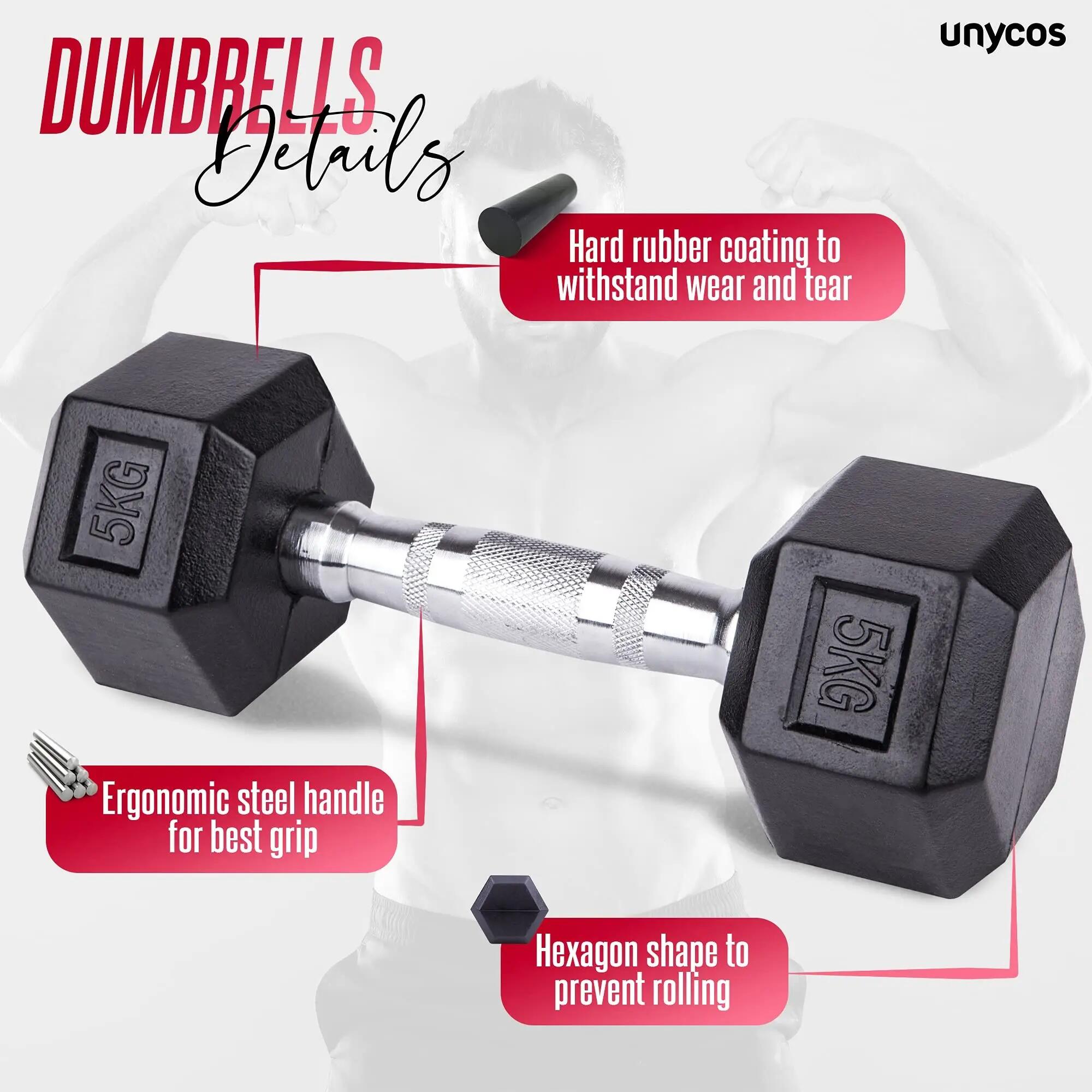 Unycos Mancuerna Negra Set de 2 5 Kg 4/7
