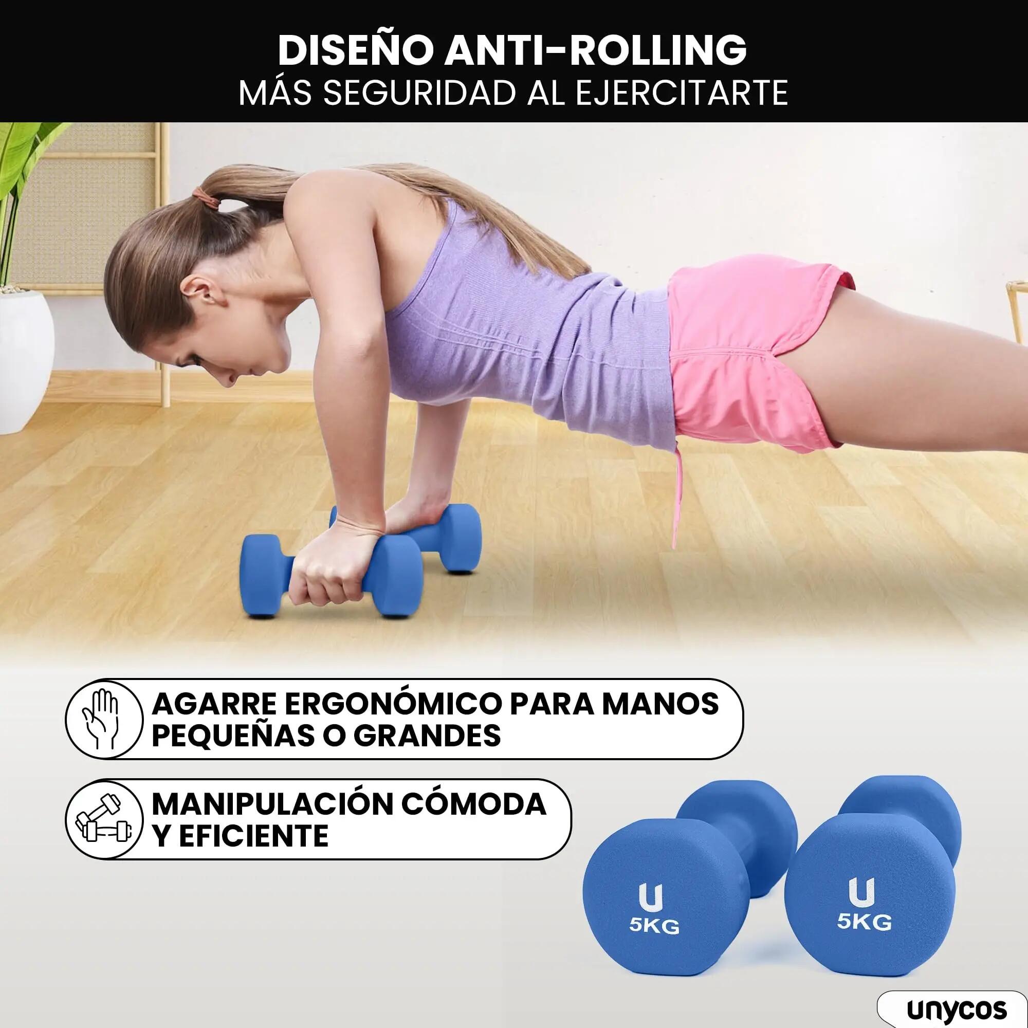 Mancuerna Neopreno Redonda Kit de 3 Kg, 4 Kg y 5 Kg 4/6