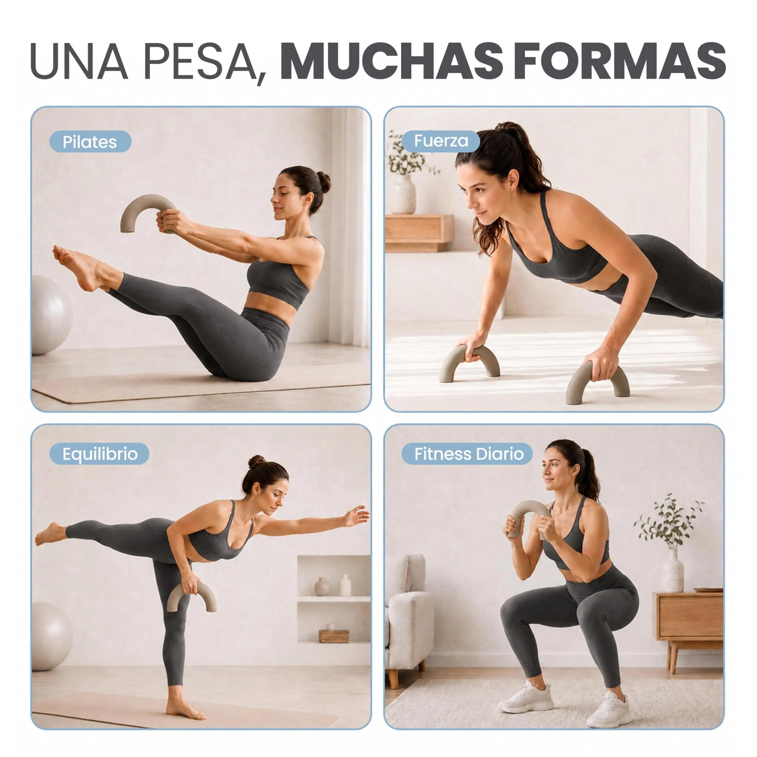 Unycos Pesas semicírculo silicona 1 KG*2 Moka 5/8