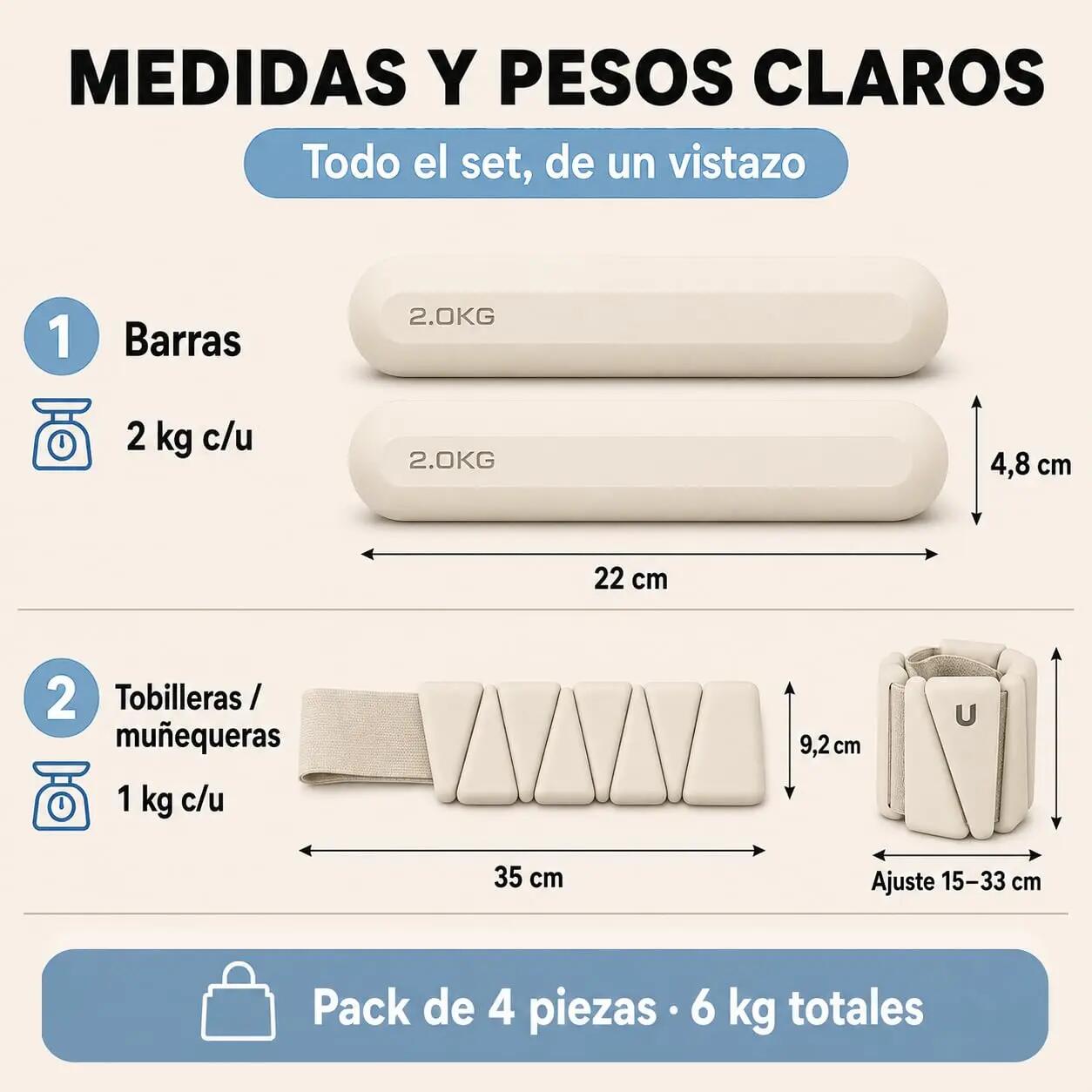 Pack Nova Air 1 kg + Nova 2 kg Beige 3/8