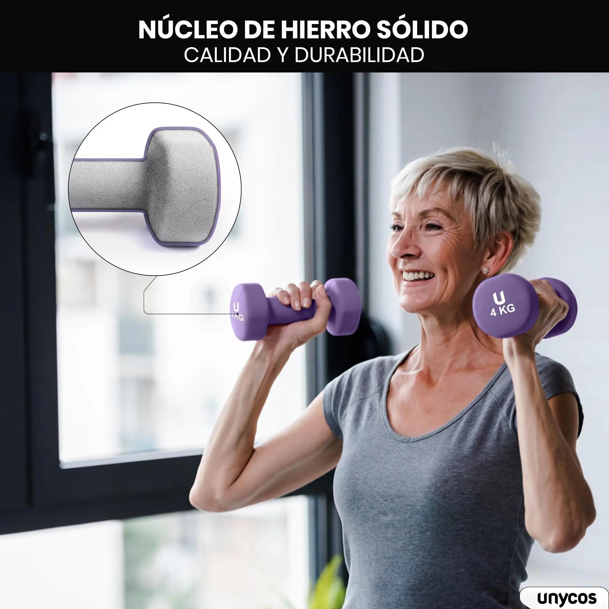 Mancuerna Neopreno Redonda Kit de 3 Kg, 4 Kg y 5 Kg 3/6