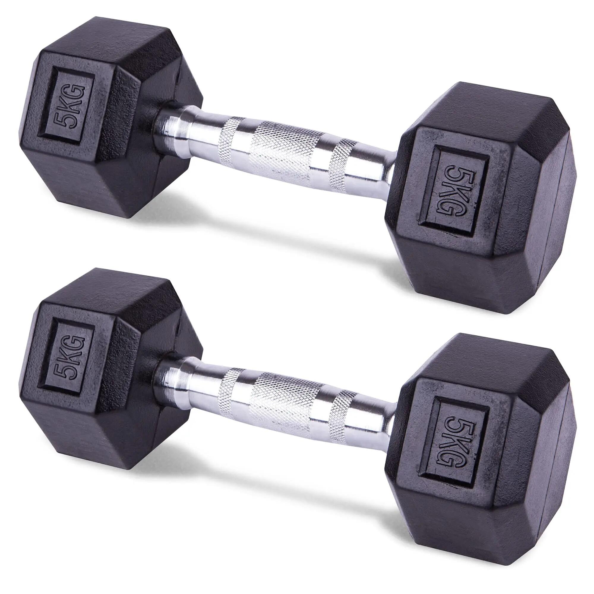 Unycos Mancuerna Negra Set de 2 5 Kg 2/7