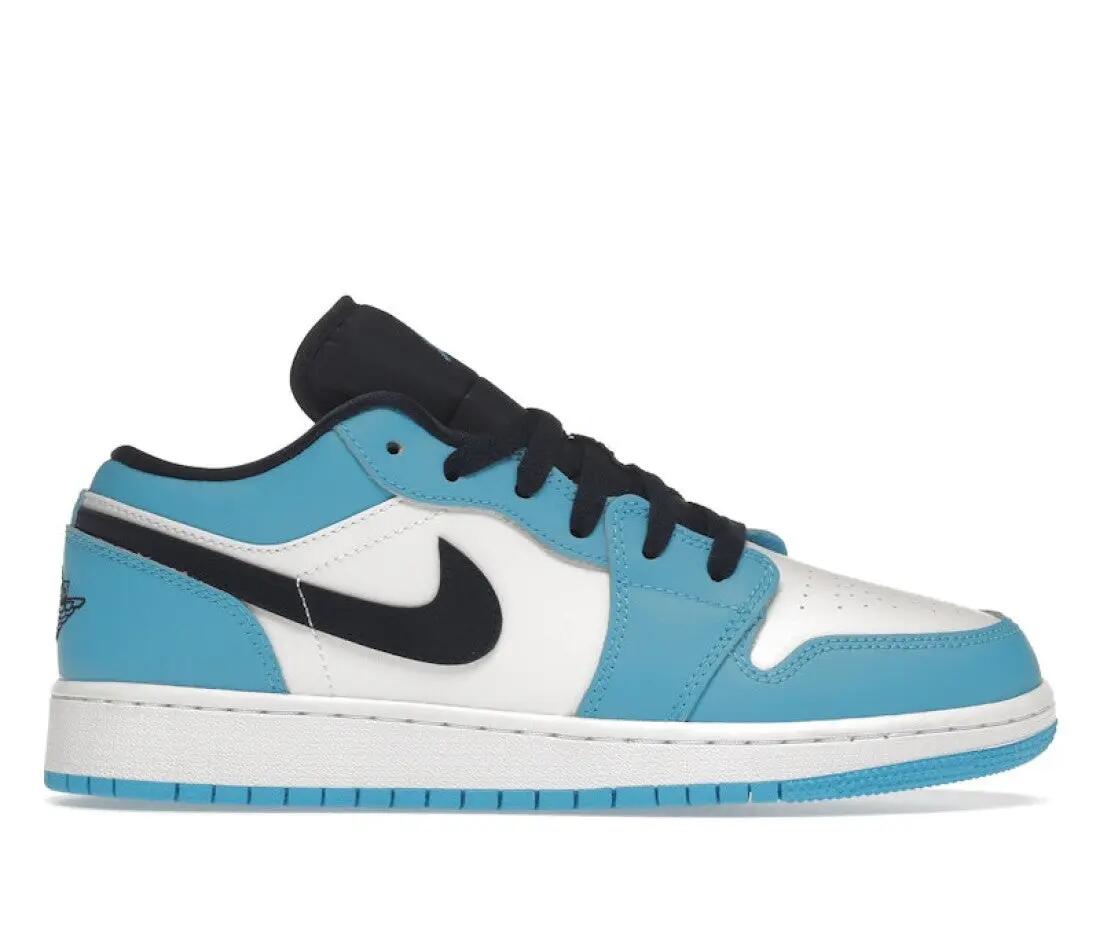 Scarpe - Bambini - Air Jordan 1 Low UNC - bianco/University Blue 5/7